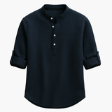 Men's Mandarin Collar Shirt and Pants Set