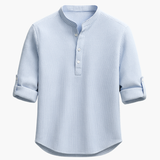 Men's Mandarin Collar Shirt and Pants Set