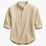 Men's Mandarin Collar Shirt and Pants Set