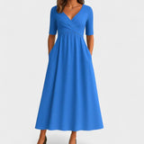 Women's Elegant Grey Midi Dress