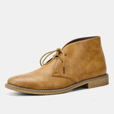 Men's Lace-Up Chukka Boots with Rubber Sole