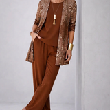 Women's Refined Brown Two Piece Set