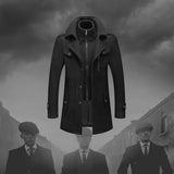 Men's Longline Button-Front Autumn Winter Jacket