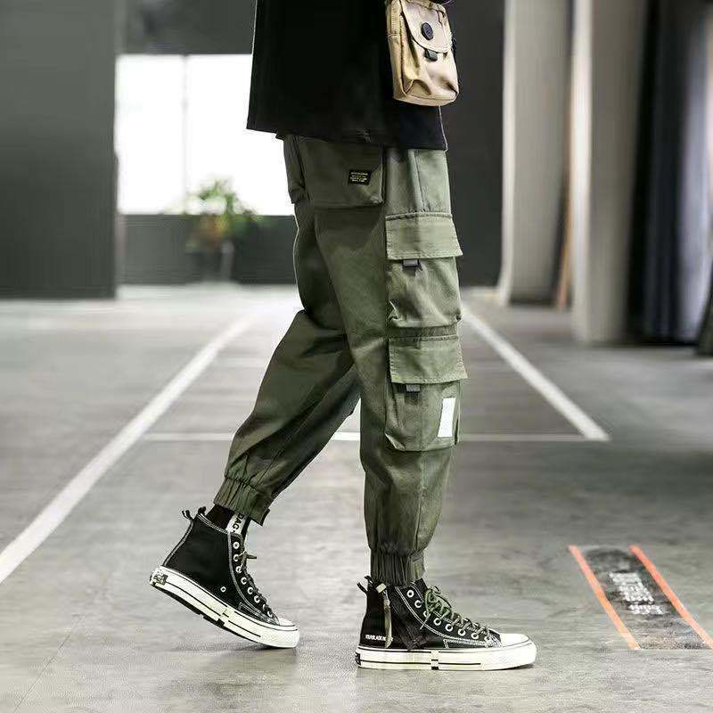 Men's Green Cargo Trousers