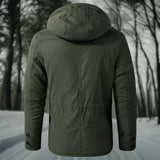 Men's Padded Winter Jacket with Adjustable Hood