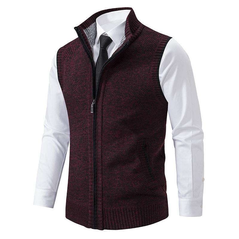 Men's Zip Front Knit Fleece Vest