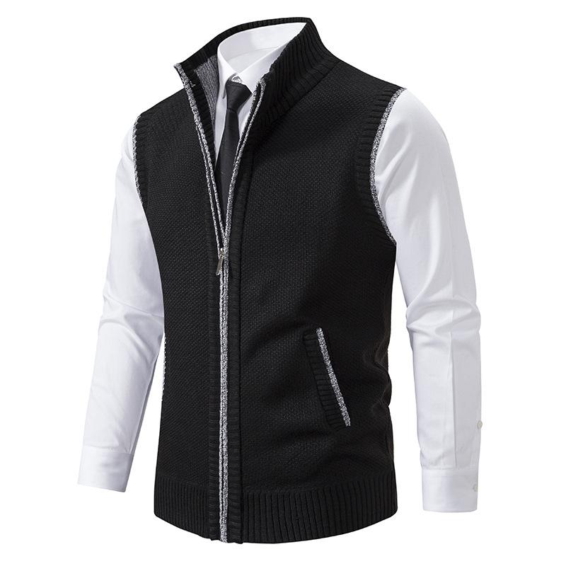 Men's Zip Front Knit Fleece Vest