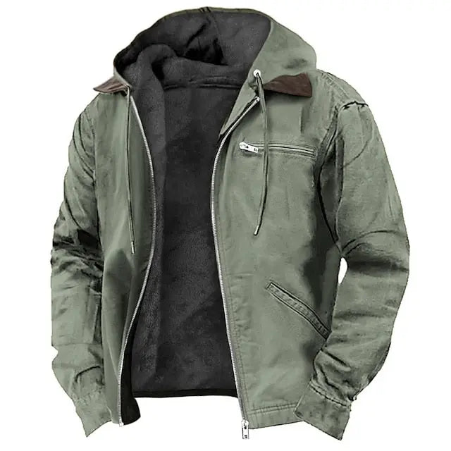 Men's Hooded Winter Jacket with Lining