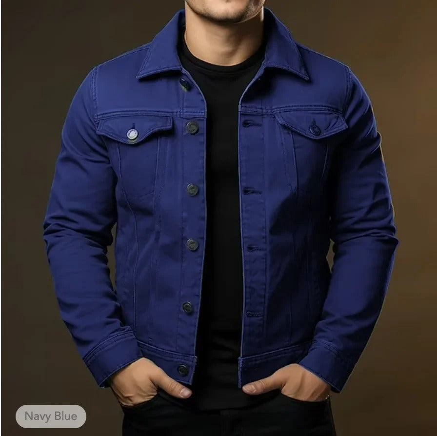 Men's Button Front Denim Jacket