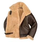 Classic Men's Shearling Aviator Pilot Jacket