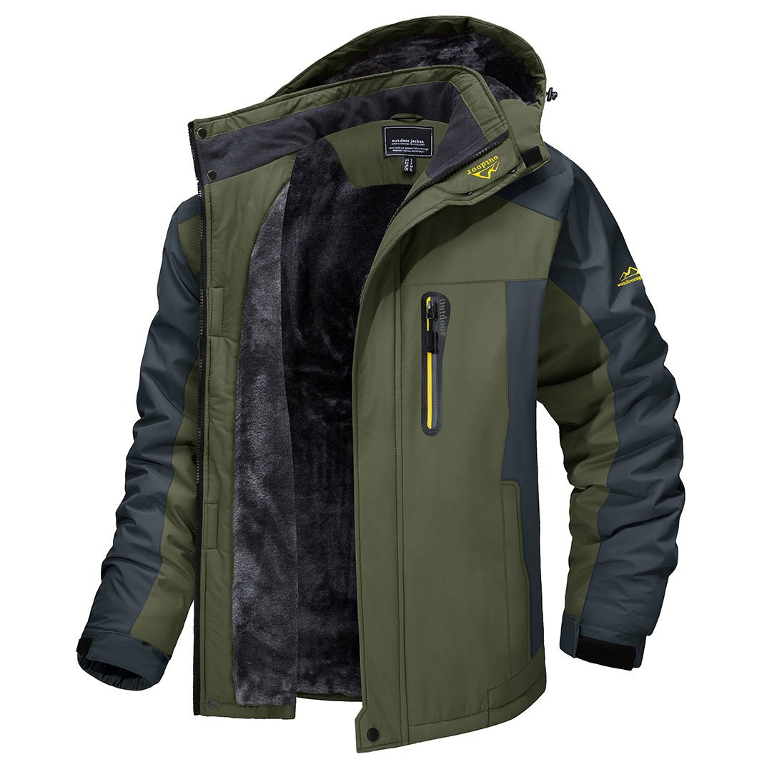 Men's Hooded Fleece Lined Outdoor Jacket