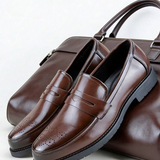Men's Leather-Style Penny Loafers