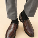 Men's Leather-Style Penny Loafers