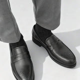Men's Leather-Style Penny Loafers