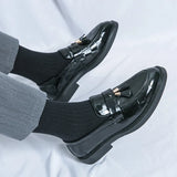 Men's Patent Leather-Style Horsebit Loafers
