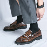 Men's Patent Leather-Style Horsebit Loafers