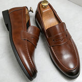 Men's Leather-Style Penny Loafers