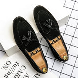 Men's Suede-Style Tassel Loafers