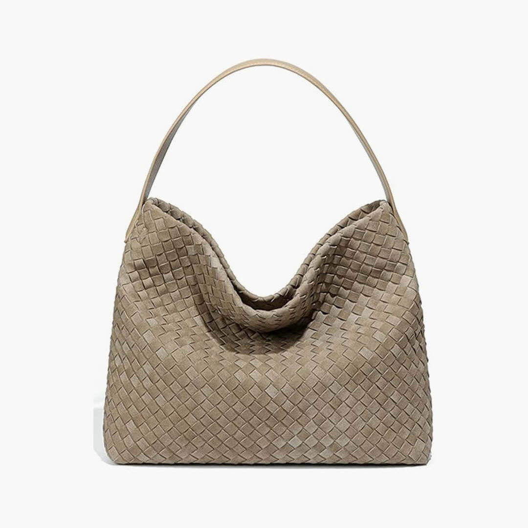 Women's Structured Faux Suede Tote Bag