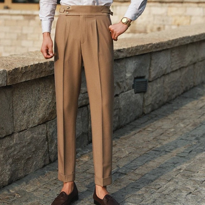 Men's Pleated Tailored Trousers