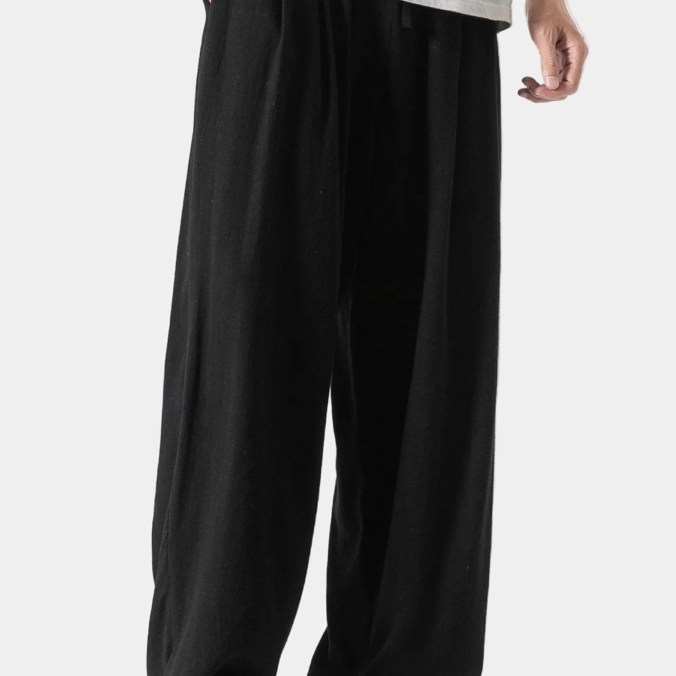 Men's Pleated Wide Leg Trousers