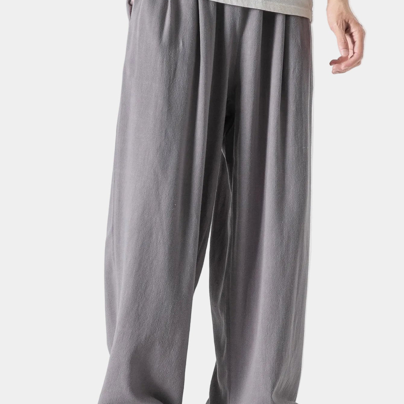 Men's Pleated Wide Leg Trousers