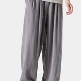 Men's Pleated Wide Leg Trousers