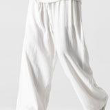 Men's Pleated Wide Leg Trousers