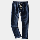 Men's Linen-Style Drawstring Trousers