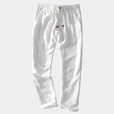 Men's Linen-Style Drawstring Trousers