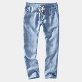 Men's Linen-Style Drawstring Trousers