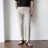 Men's Slim Fit Linen Blend Trousers
