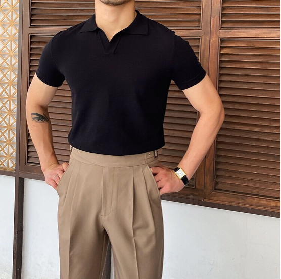Men's Knit Polo Shirt