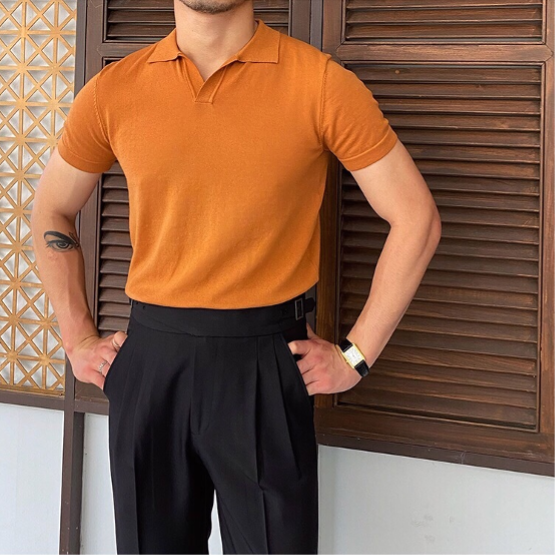 Men's Knit Polo Shirt