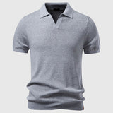 Men's Textured Knit Polo Shirt