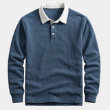 Men's Long Sleeve Polo Sweatshirt