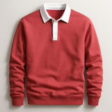 Men's Long Sleeve Polo Sweatshirt