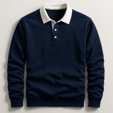 Men's Long Sleeve Polo Sweatshirt