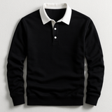 Men's Long Sleeve Polo Sweatshirt