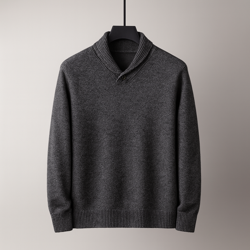 Men's Shawl Collar Button Knit Sweater