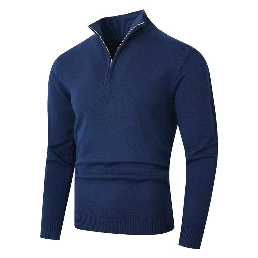 Men's Quarter Zip Knit Sweater
