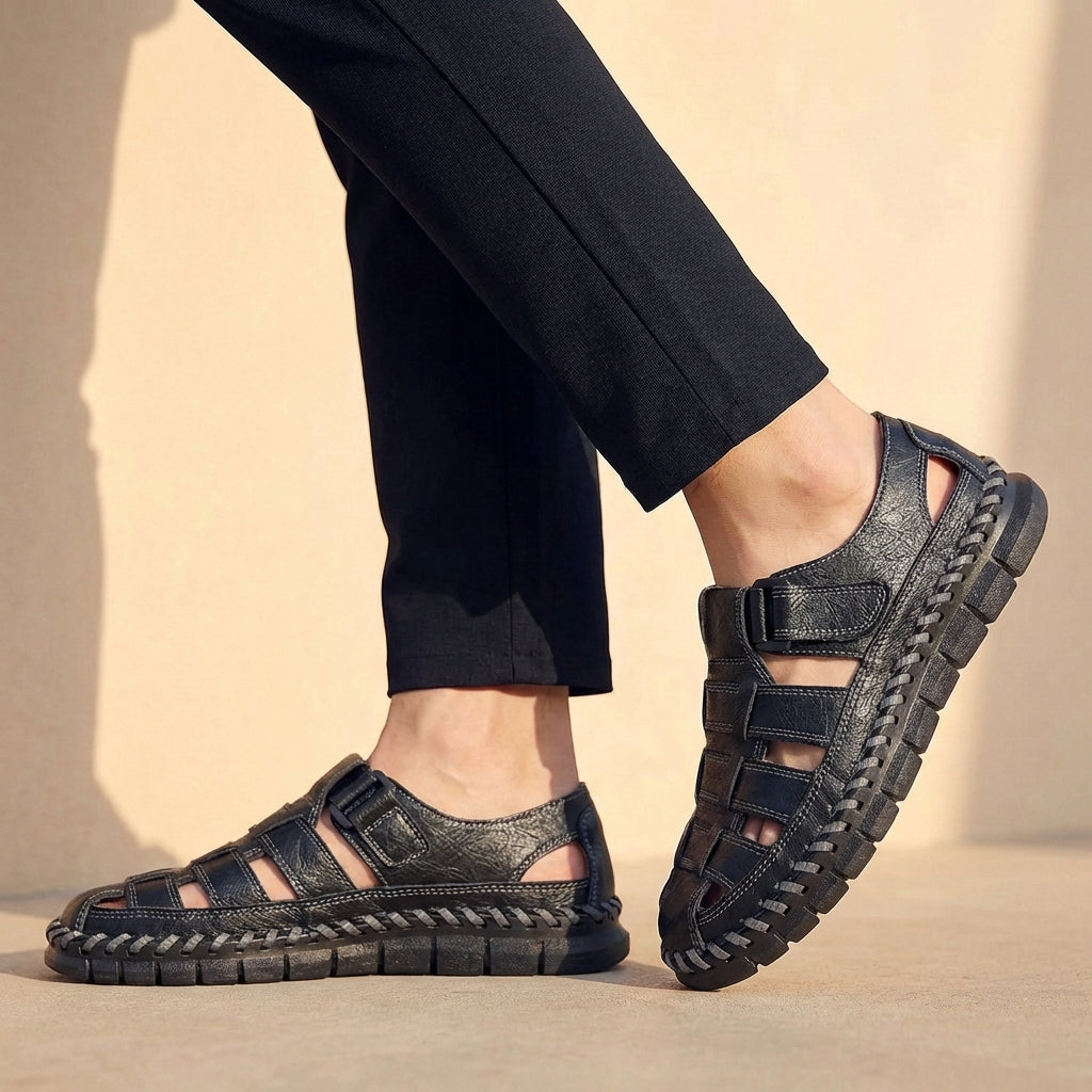 Women's Woven Leather Fisherman Sandals
