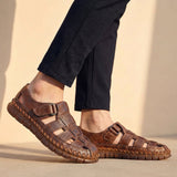 Women's Woven Leather Fisherman Sandals