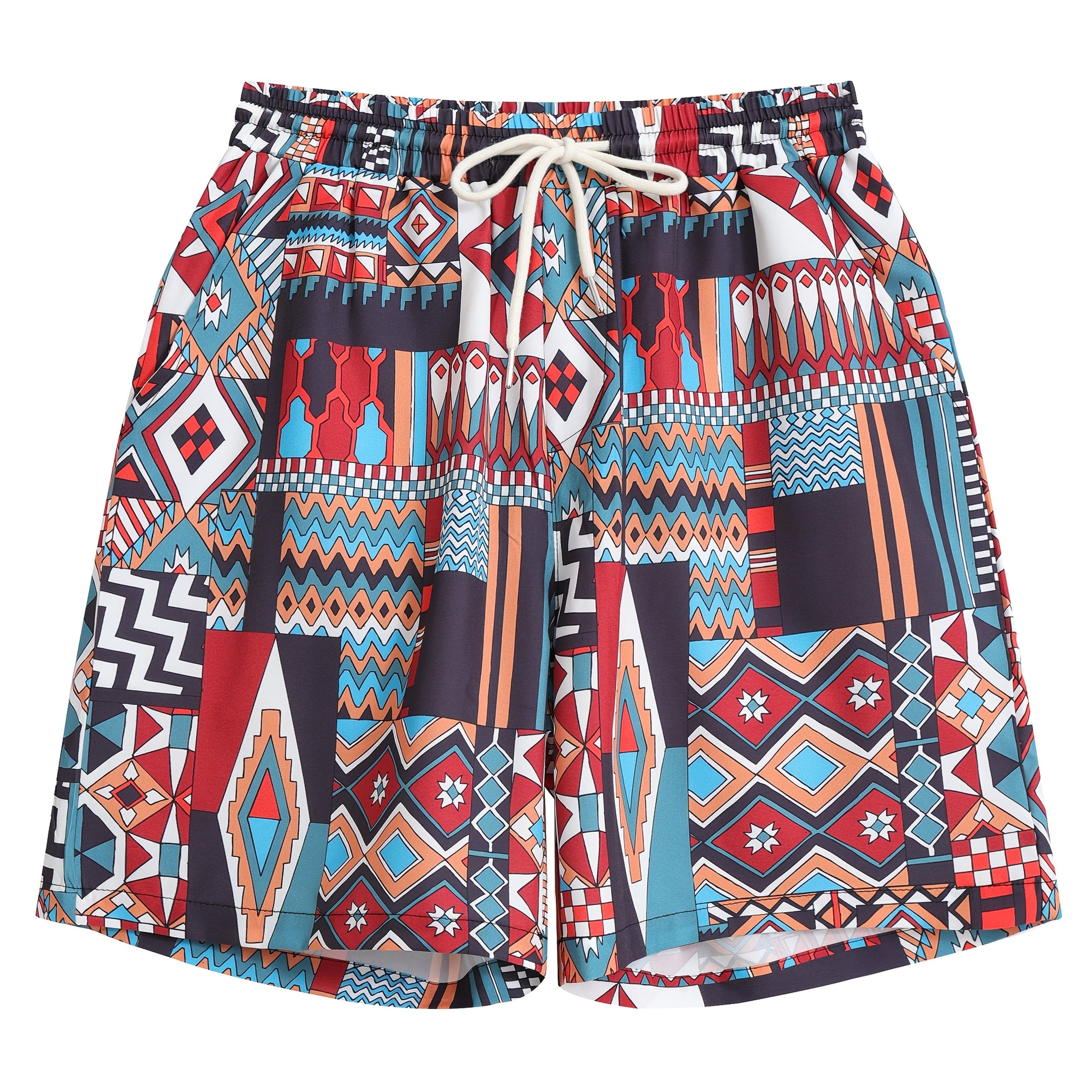 Men's Plaid Drawstring Shorts