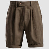 Men's Pleated Rolled Hem Chino Shorts