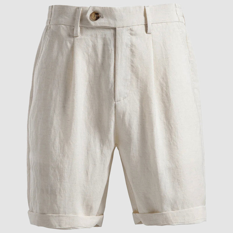 Men's Pleated Rolled Hem Chino Shorts