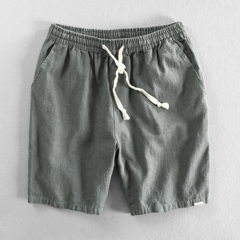 Men's Linen-Style Drawstring Shorts