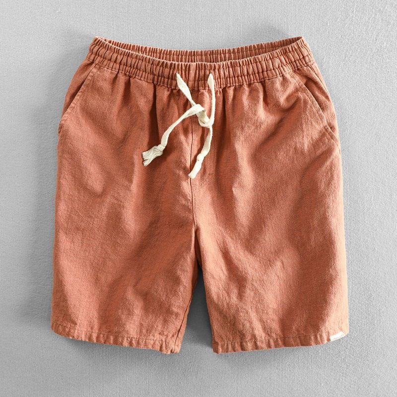 Men's Linen-Style Drawstring Shorts