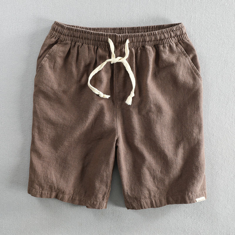 Men's Linen-Style Drawstring Shorts