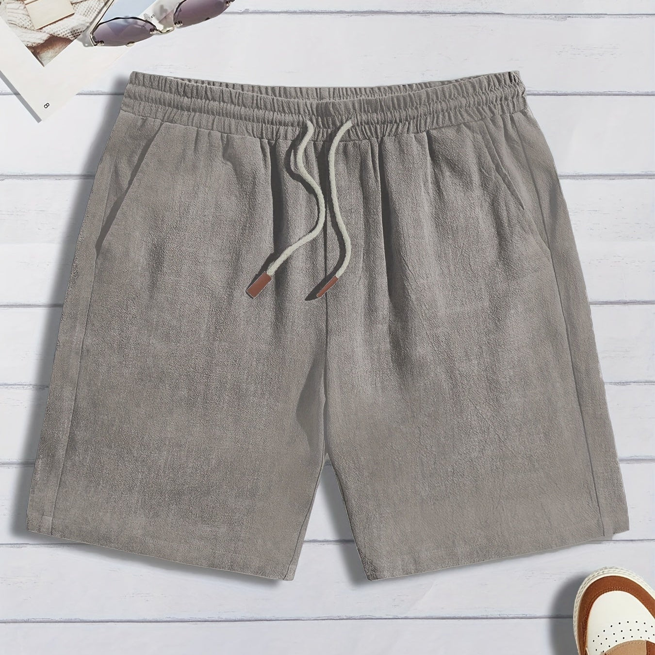 Men's Linen-Style Drawstring Shorts
